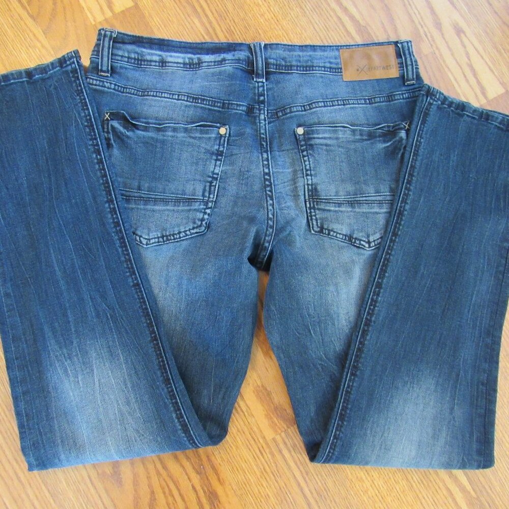 DepartWest Seeker Taper Men's Jeans 31R‎ Blue Denim Stretch